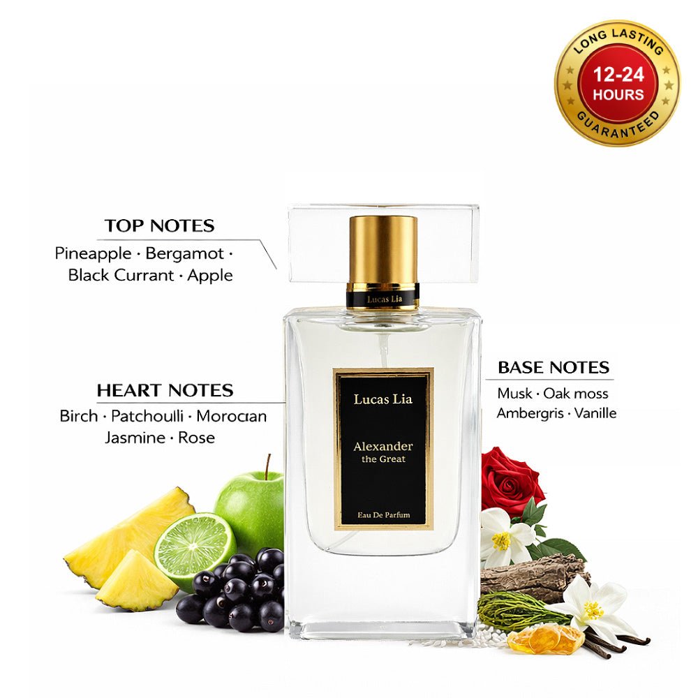 Alexander The Great Eau The Perfume For Man, 8-16 Hours Lasting, Pineapple, Bergamot, Birch, Moroccan, White Musk, Oal Moss
