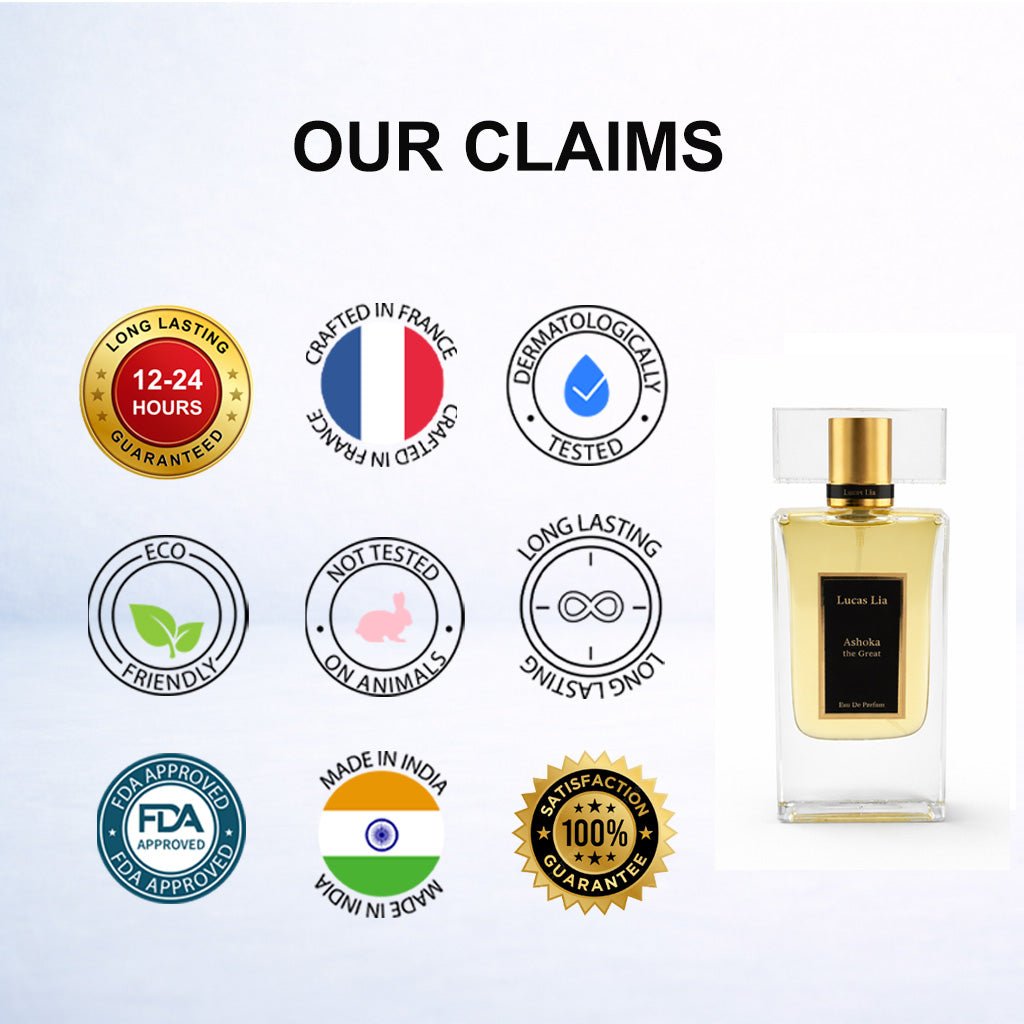 Ashoka The Great Eau The Perfume, 12-24 Hours Lasting, Lavender, Mint, Cinnamon, Orange Blossom, Vanilla, Tonka Bean
