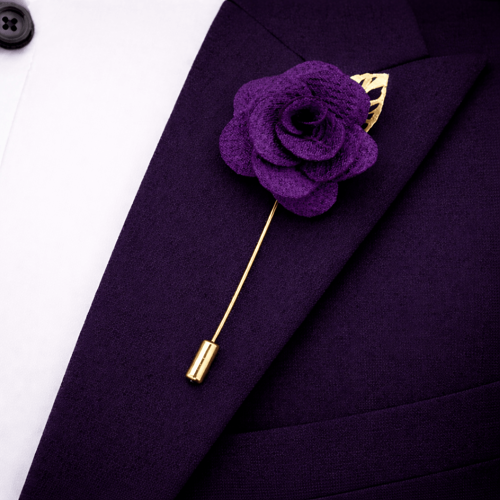 Black & Purple Micro Dot Bow Tie Set