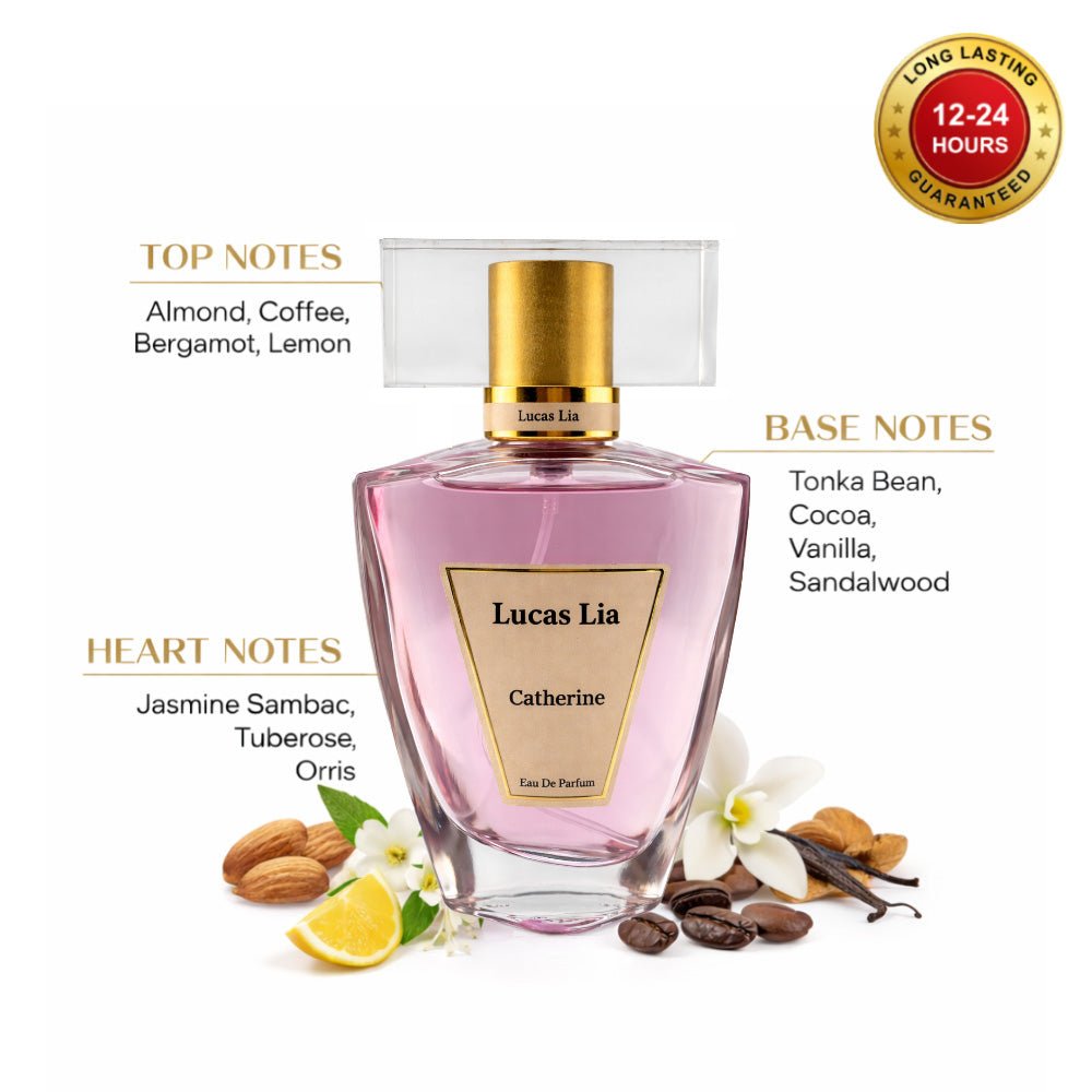 Catherine Eau De Parfum for Women, Floral Oriental Scent, Jasmine Sambac, Vanilla, Sandalwood, Long Lasting 12-24 Hours
