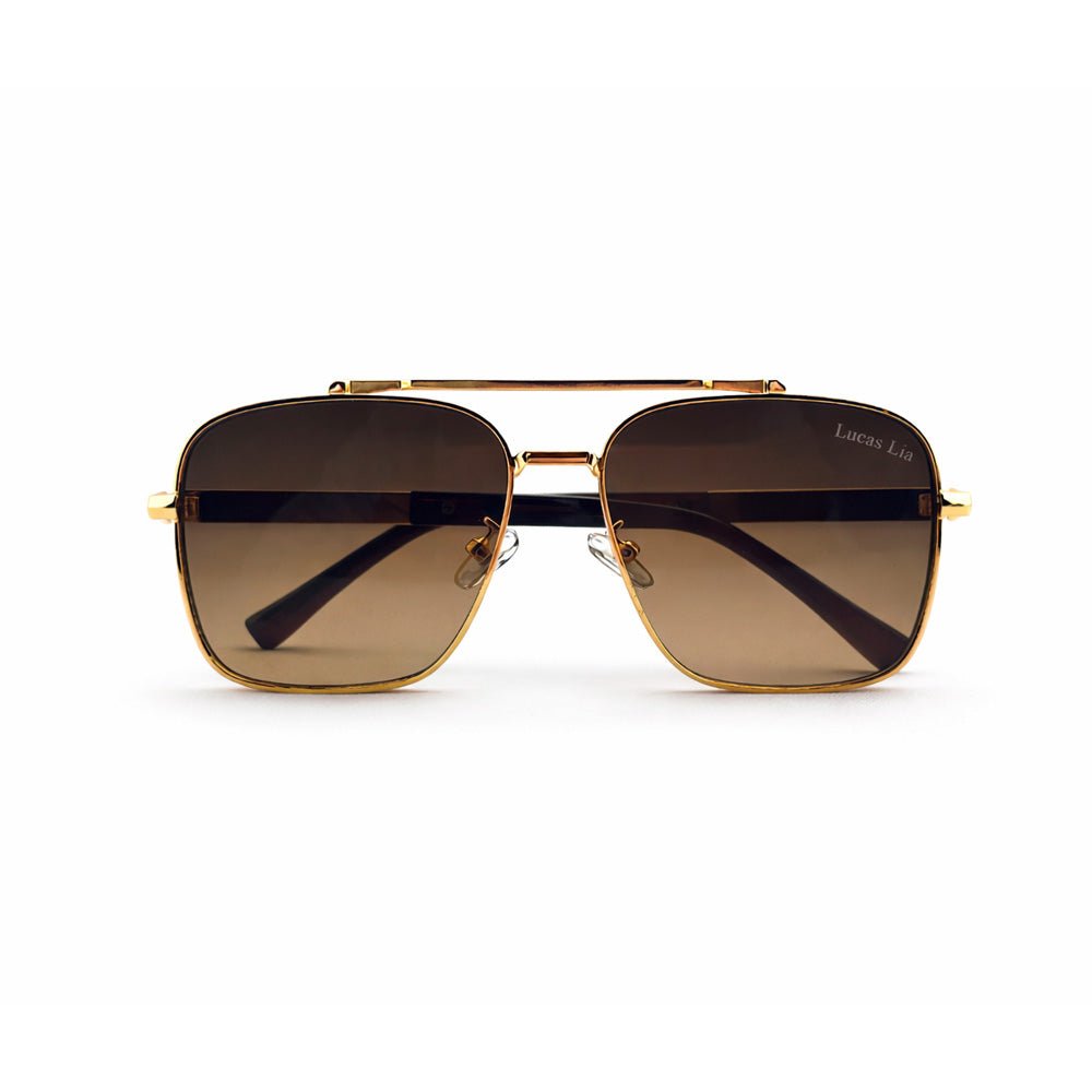 Lucas Lia Square Aviator Sunglasses UV Protection for Men & Women
