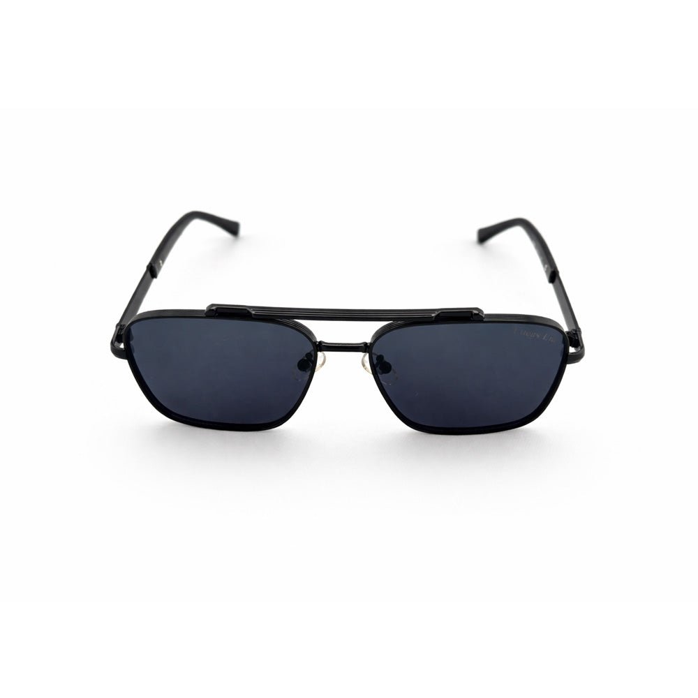 Lucas Lia Premium Square Aviator with Dark Blue Lens Metal Frame Sunglasses