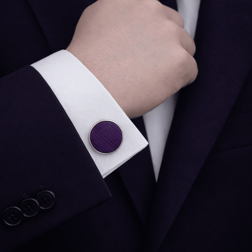 Men's Wine Tie Set with Pocket Square, Cufflinks, and Lapel Pin, Formal Gift Box