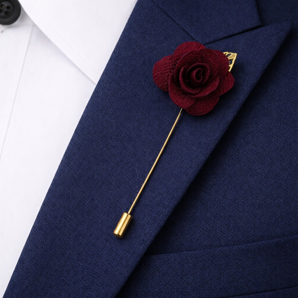 Royal Night Striped Luxury Bow Tie Set with Pocket Square, Cufflinks, Tie Bar, and Lapel Pins for Formal Occasions
