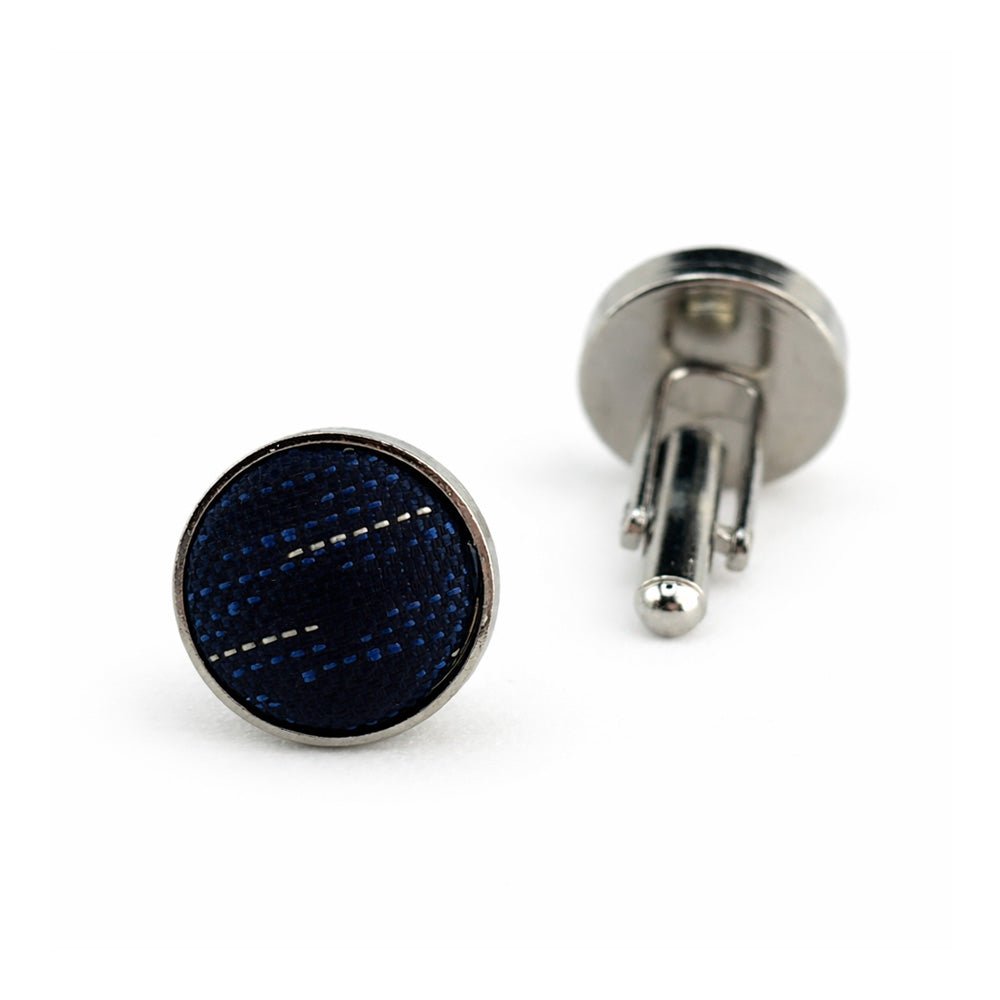 Royal Night Striped Luxury Bow Tie Set with Pocket Square, Cufflinks, Tie Bar, and Lapel Pins for Formal Occasions